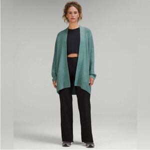 Lululemon Merino Wool-Blend Ribbed Long Wrap Sweater